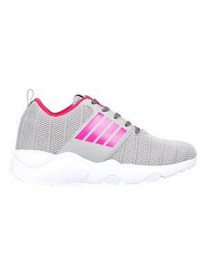pink mesh laceup sports shoes - 17480534 - Standard Image - 2