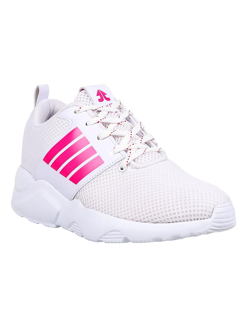white mesh laceup sports shoes - 17480535 - Zoom Image - 1