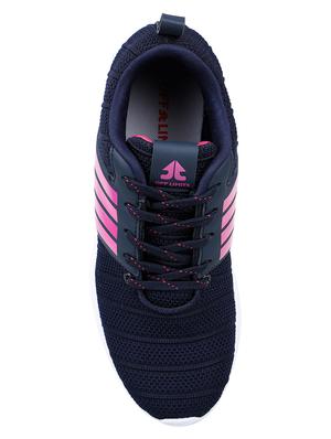 blue mesh laceup sports shoes - 17480538 - Standard Image - 4