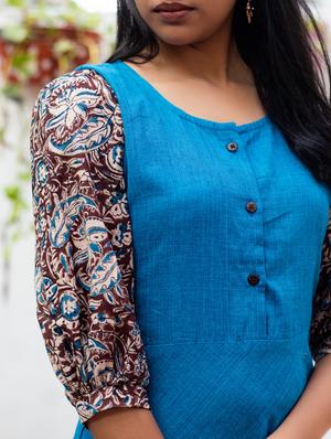 printed sleeves a-line dress - 17480661 - Standard Image - 4
