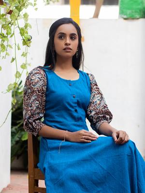 printed sleeves a-line dress - 17480661 - Standard Image - 5