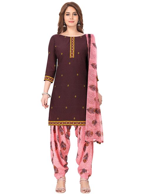 printed unstitched salwar suit - 17480704 - Standard Image - 1