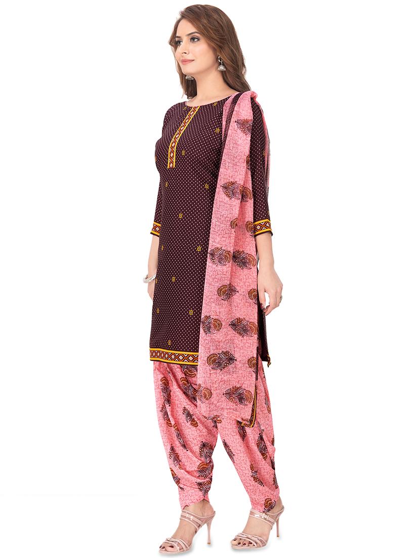 printed unstitched salwar suit - 17480704 - Zoom Image - 2