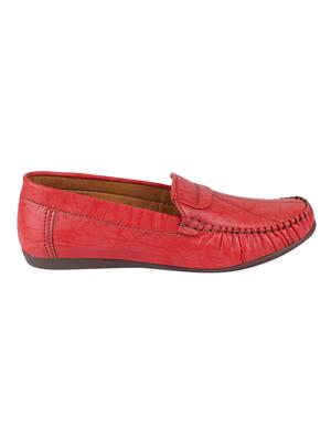 red synthetic slip on loafers - 17480900 - Standard Image - 2