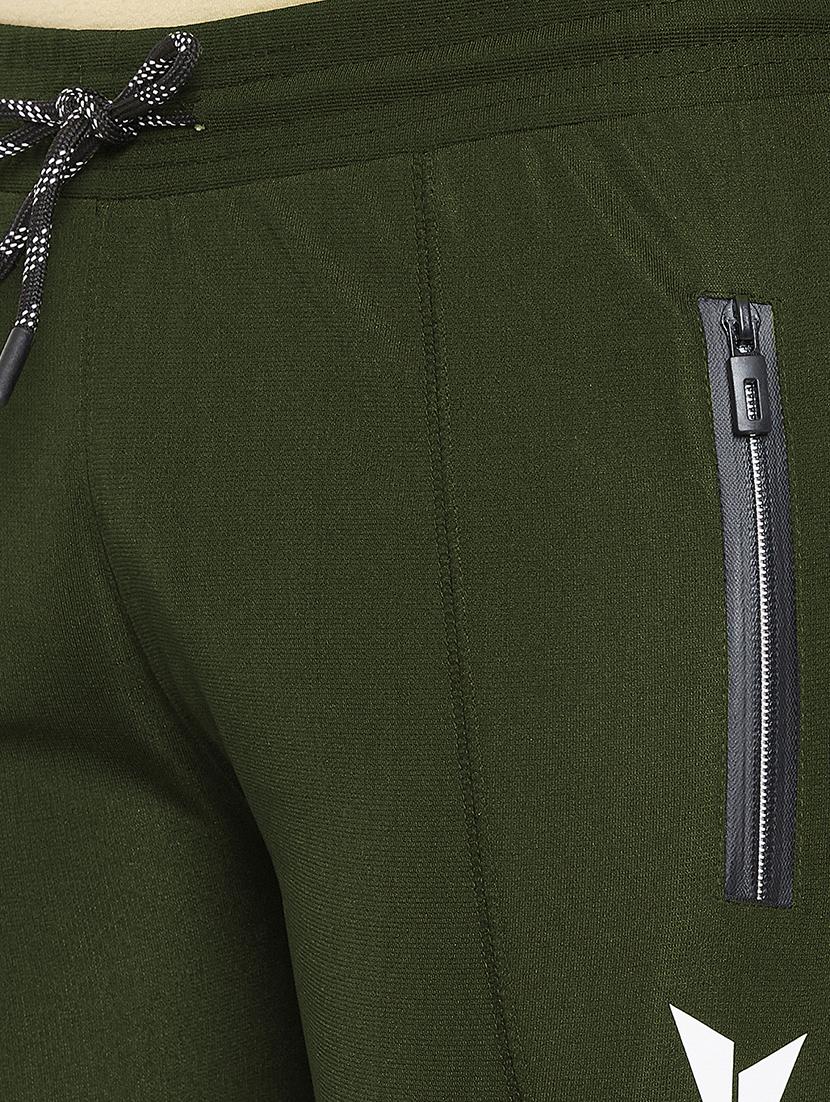 olive green solid full length track pant - 17481419 - Zoom Image - 5