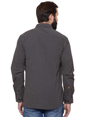 navy blue printed casual shirt - 17481504 - Standard Image - 3