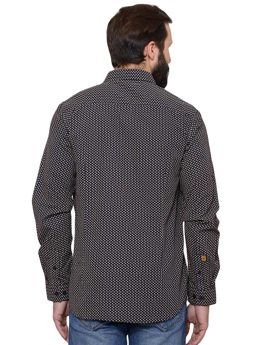 navy blue printed casual shirt - 17481504 - Zoom Image - 3