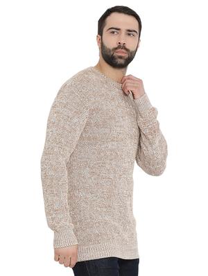 beige self design pullover - 17481835 - Standard Image - 2