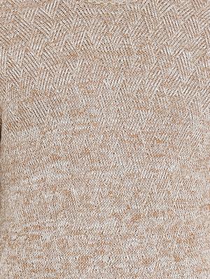 beige self design pullover - 17481835 - Standard Image - 4