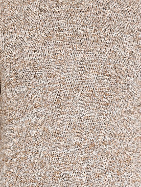 beige self design pullover - 17481835 - Zoom Image - 4