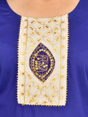 bell sleeves sequined straight kurta - 17482209 - Standard Image - 4