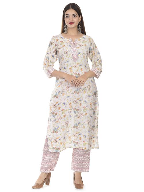 floral kurta palazzo set - 17482230 - Very Small Image - 1