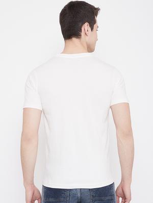 white chest print t-shirt - 17482266 - Standard Image - 3