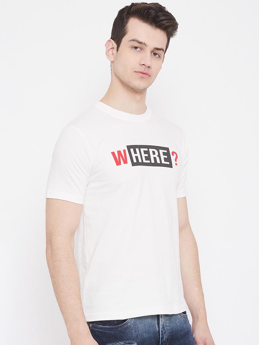 white chest print t-shirt - 17482266 - Zoom Image - 2