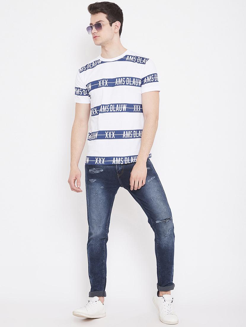 white printed t-shirt - 17482270 - Zoom Image - 4