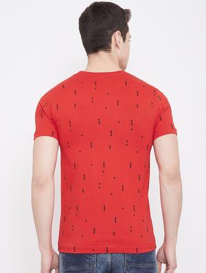red printed t-shirt - 17482274 - Standard Image - 3