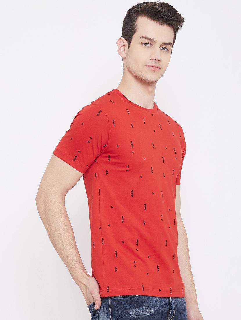 red printed t-shirt - 17482274 - Zoom Image - 2