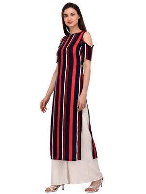 striped straight kurta - 17482564 - Standard Image - 2