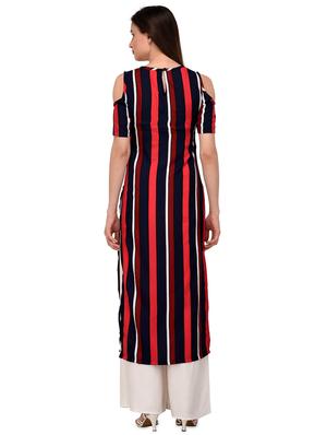 striped straight kurta - 17482564 - Standard Image - 3