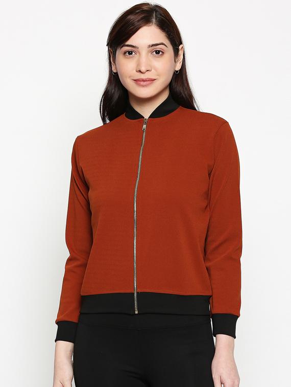 mandarin neck solid jacket - 17482777 - Zoom Image - 1