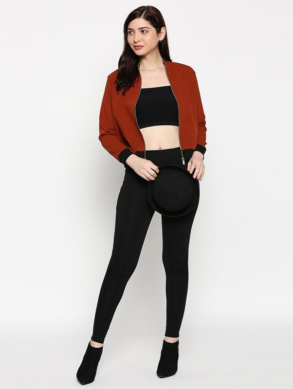 mandarin neck solid jacket - 17482777 - Zoom Image - 4