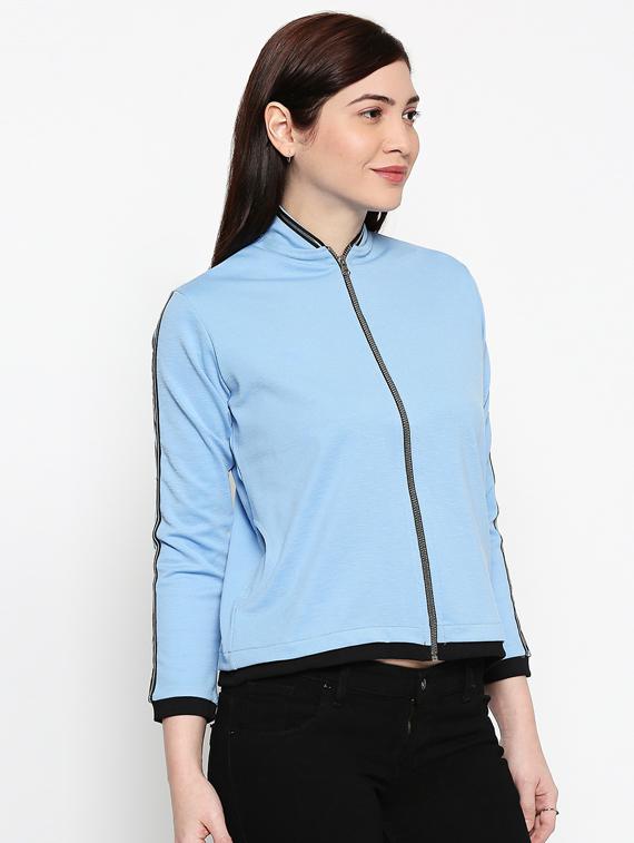 mandarin neck taped jacket - 17482780 - Zoom Image - 2