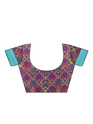 madhubani printed saree with blouse - 17482863 - Standard Image - 3