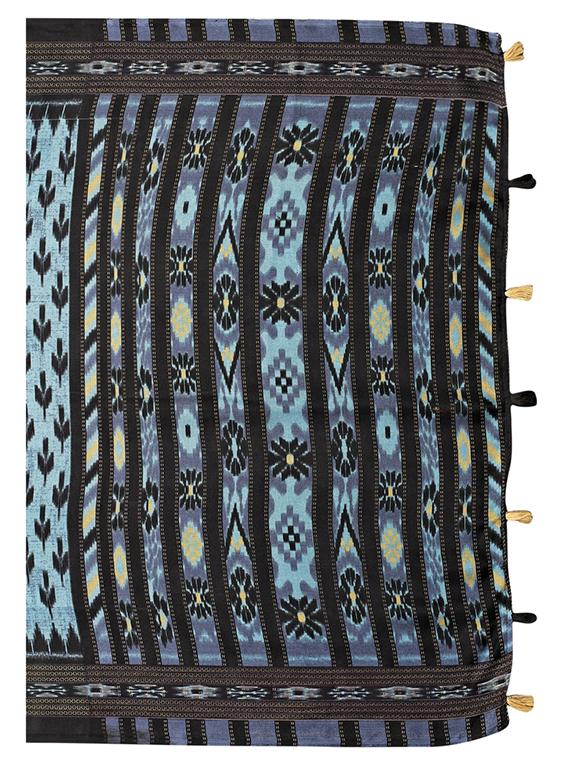 ikat printed saree with blouse - 17482874 - Zoom Image - 4