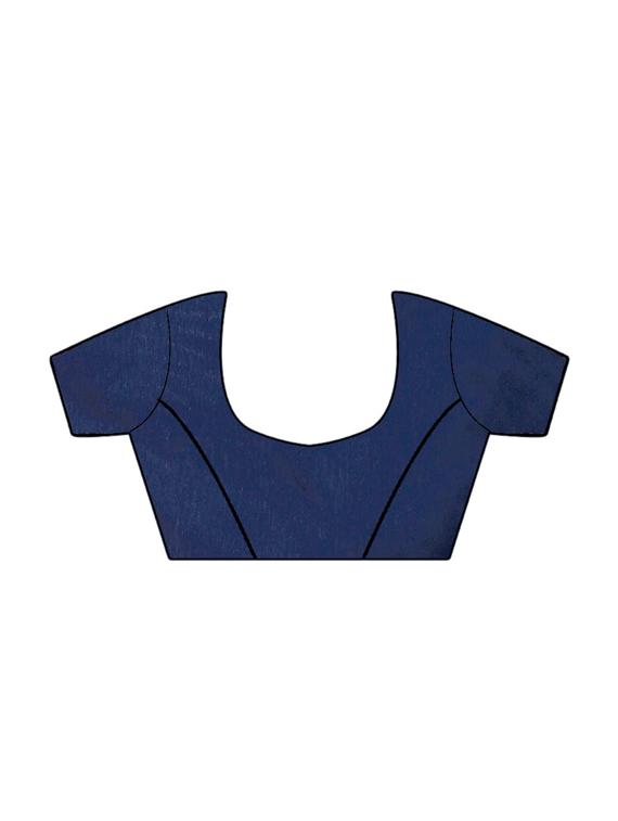geometrical handloom saree with blouse - 17482884 - Zoom Image - 3