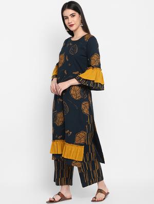 printed cotton straight kurta - 17483033 - Standard Image - 2