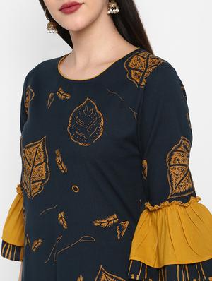printed cotton straight kurta - 17483033 - Standard Image - 4