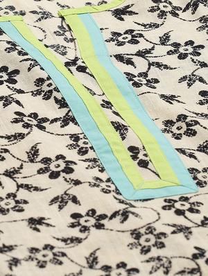 floral cotton blend straight kurta - 17483046 - Standard Image - 4