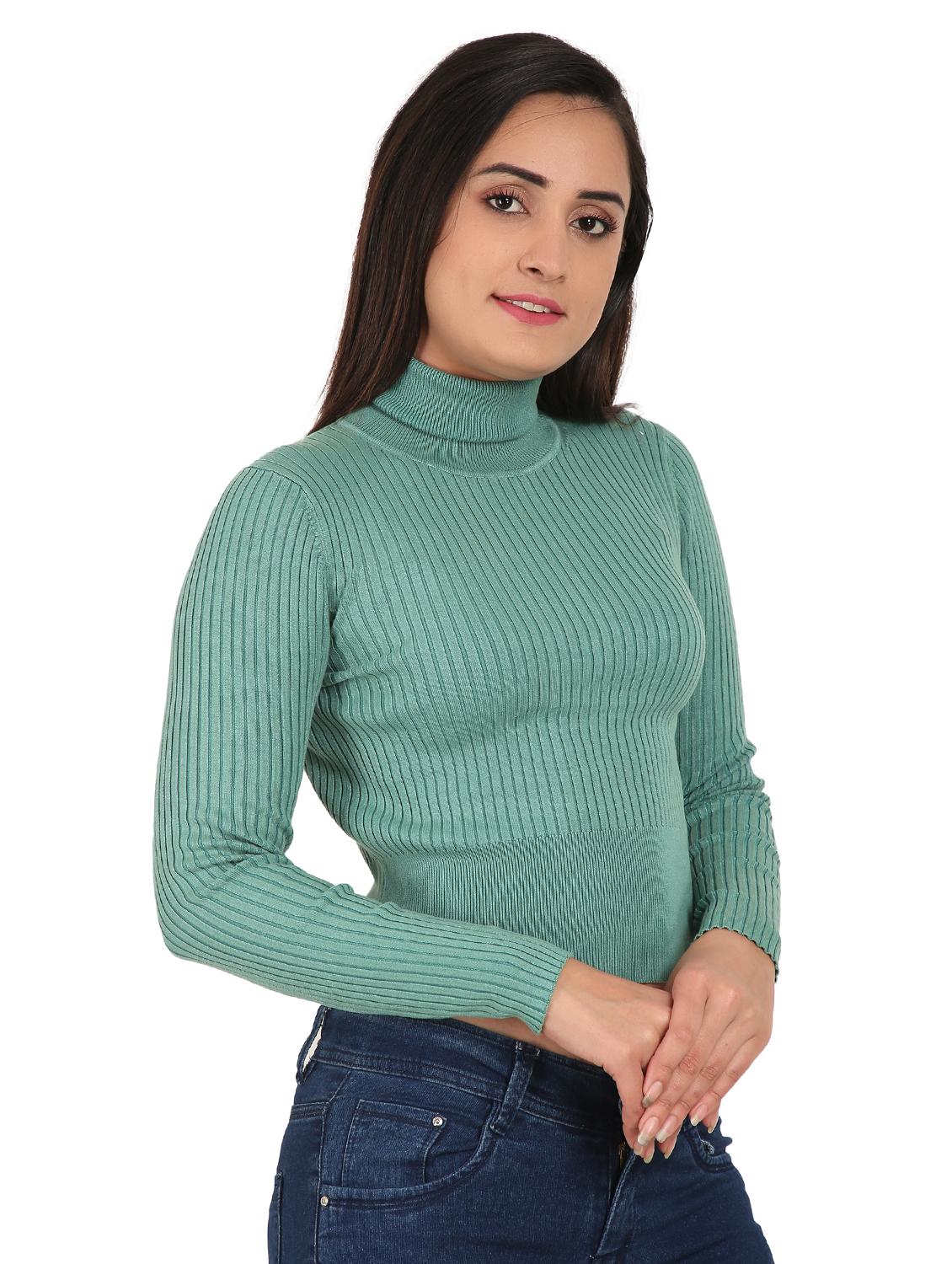 turtle neck ribbed pullover - 17483123 - Zoom Image - 2