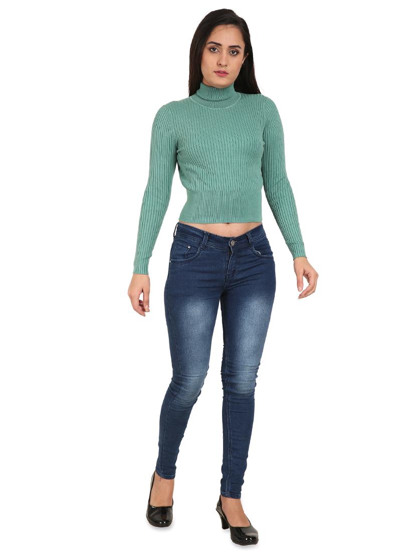 turtle neck ribbed pullover - 17483123 - Zoom Image - 4