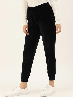 mid rise solid joggers - 17483166 - Standard Image - 2