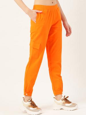 mid rise solid track pant - 17483257 - Standard Image - 2