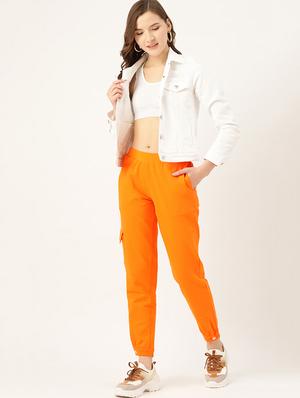 mid rise solid track pant - 17483257 - Standard Image - 4