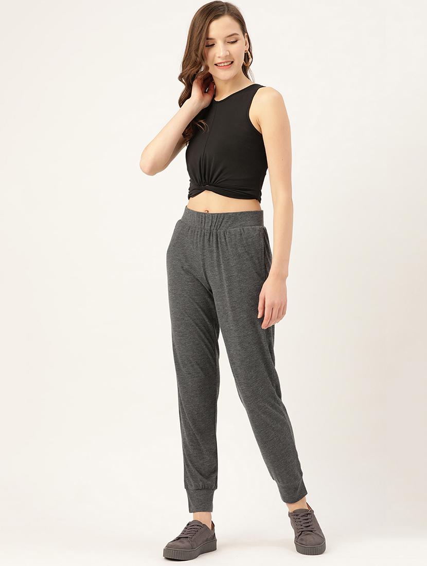 high rise solid track pant - 17483261 - Zoom Image - 4