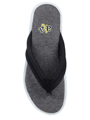 black fabric slippers flip flops - 17483760 - Standard Image - 4