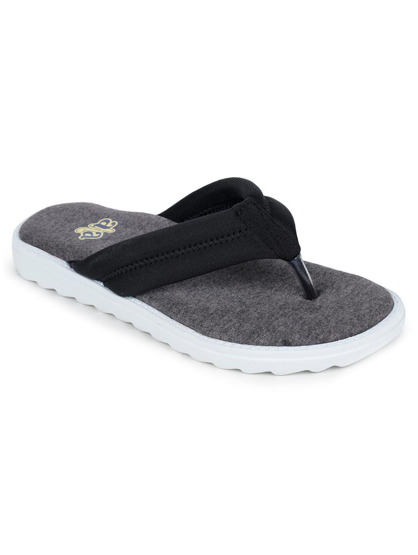 black fabric slippers flip flops - 17483760 - Zoom Image - 1
