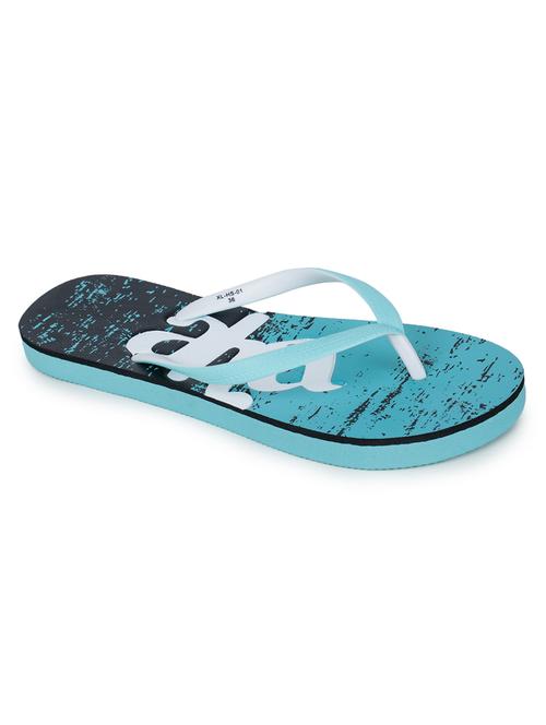blue synthetic slippers flip flops - 17483774 - Standard Image - 1