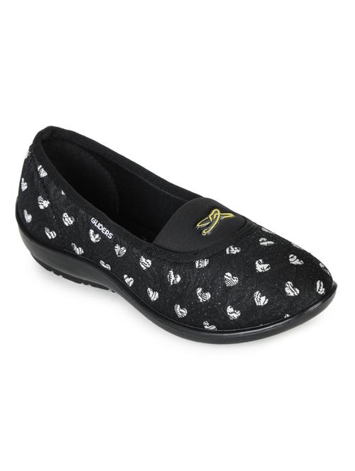 black fabric slip on ballerina - 17483829 - Standard Image - 1