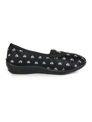 black fabric slip on ballerina - 17483829 - Standard Image - 2