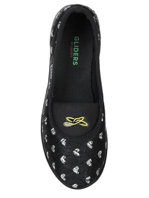 black fabric slip on ballerina - 17483829 - Standard Image - 4