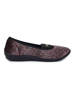 brown fabric slip on ballerina - 17483832 - Standard Image - 2
