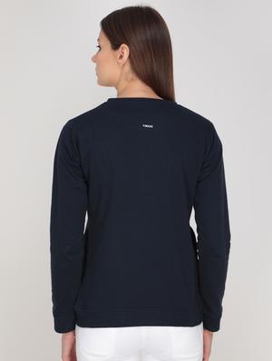 embroidered detail crew neck sweatshirt - 17483922 - Standard Image - 3
