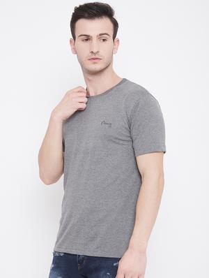 grey solid t-shirt - 17483935 - Standard Image - 3