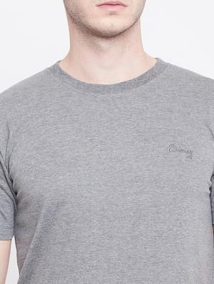 grey solid t-shirt - 17483935 - Standard Image - 6