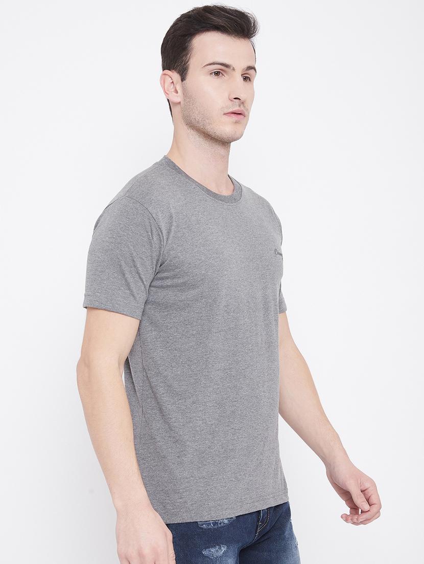 grey solid t-shirt - 17483935 - Zoom Image - 2