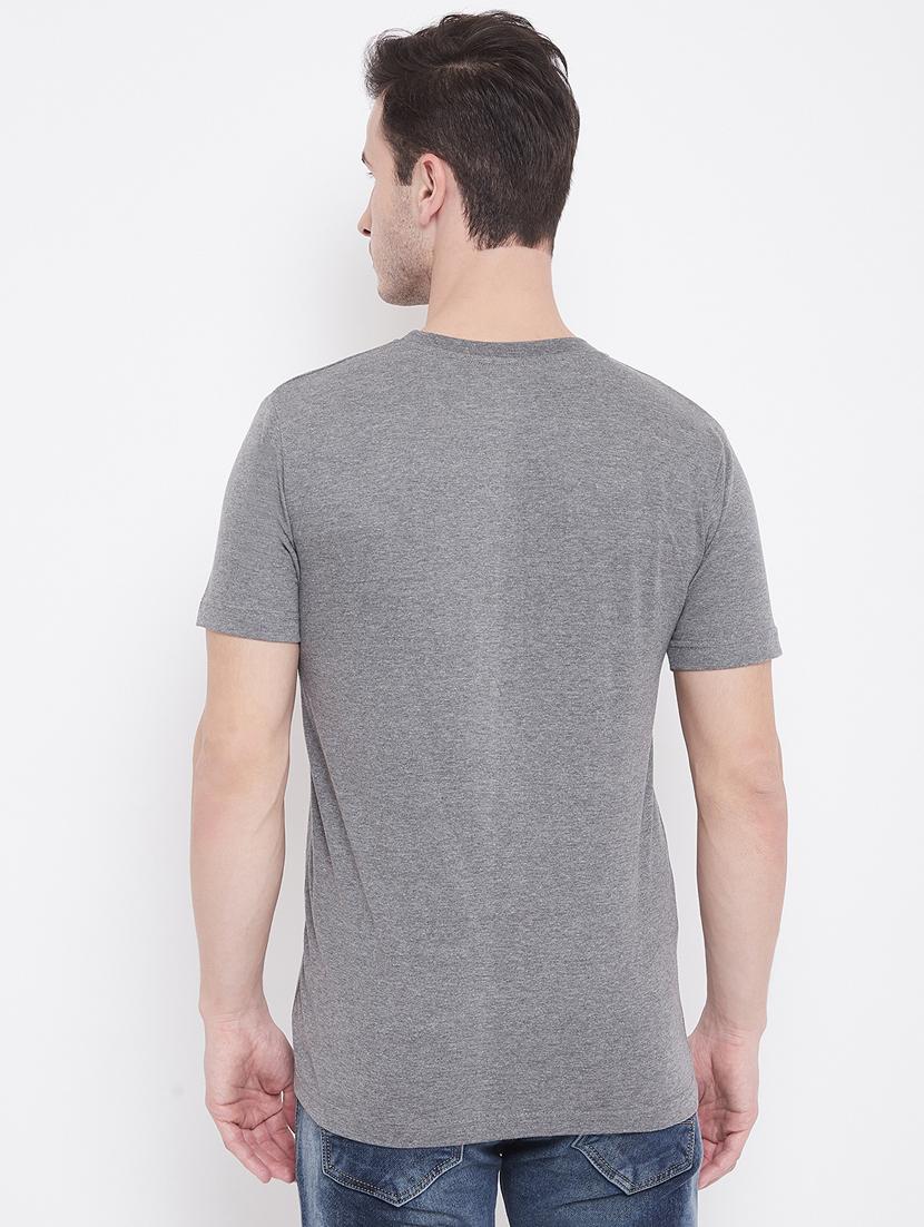 grey solid t-shirt - 17483935 - Zoom Image - 4